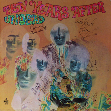 myRockworld memorabilia - Ten Years After - Album Undead - 1968 - personally signed by Alvin Lee R.I.P., Chick Churchill, Ric Lee and Leo Lyons 